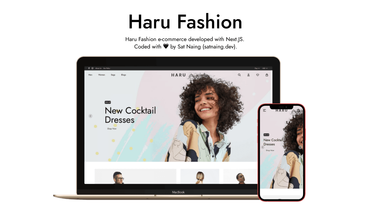 Haru Fashion ecommerce ကိုဘယ်လိုရေးခဲ့လဲ